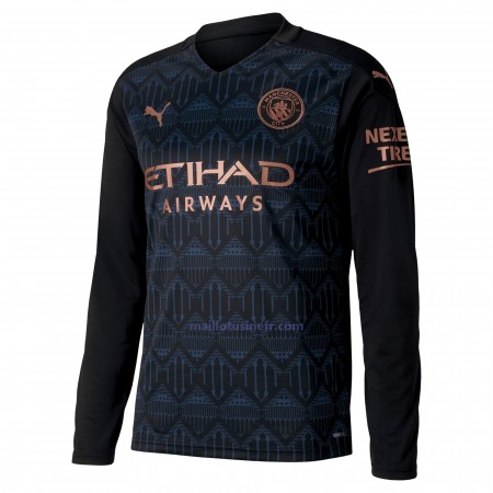 Maillot de Foot Manchester City Extérieur 2020-21 Manches Longues